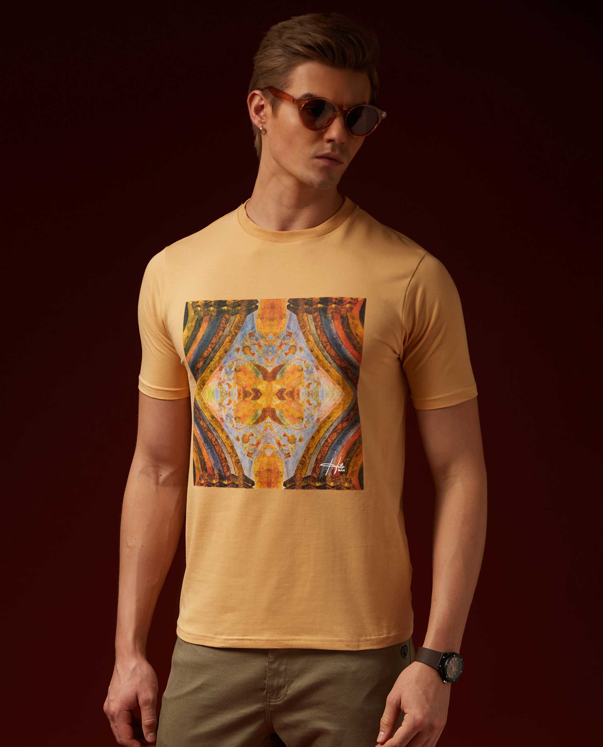VINTAGE - PEACH - GRAPHIC PRINT T-SHIRT