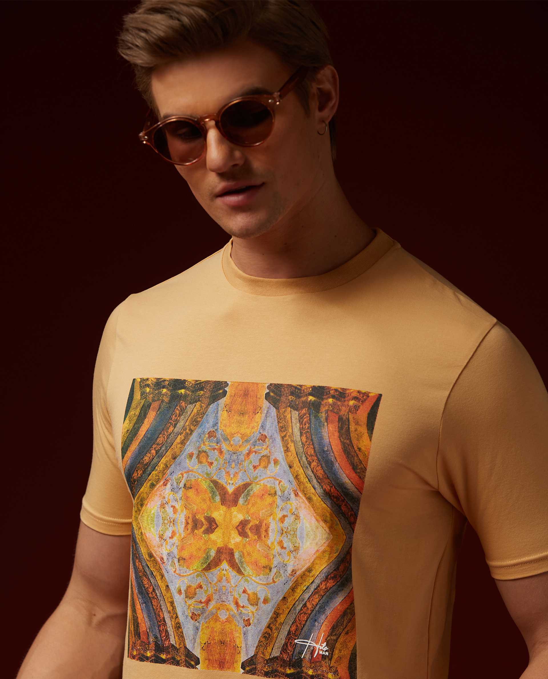 VINTAGE - PEACH - GRAPHIC PRINT T-SHIRT