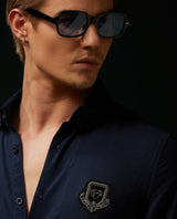 SOUVENIR - NAVY - EMBELLISHED SHIRT