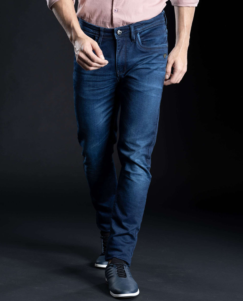 VIBE - BLUE - 5 POCKET MILD WASH DENIM