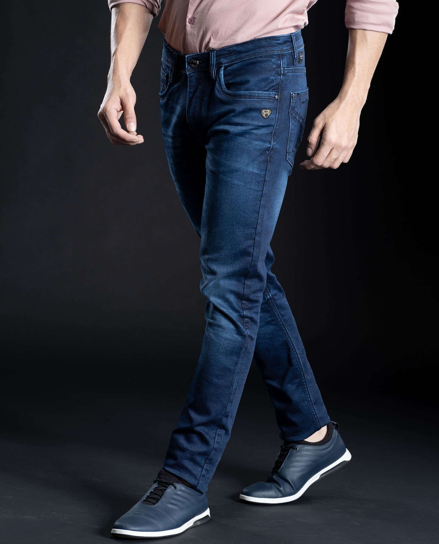 VIBE - BLUE - 5 POCKET MILD WASH DENIM