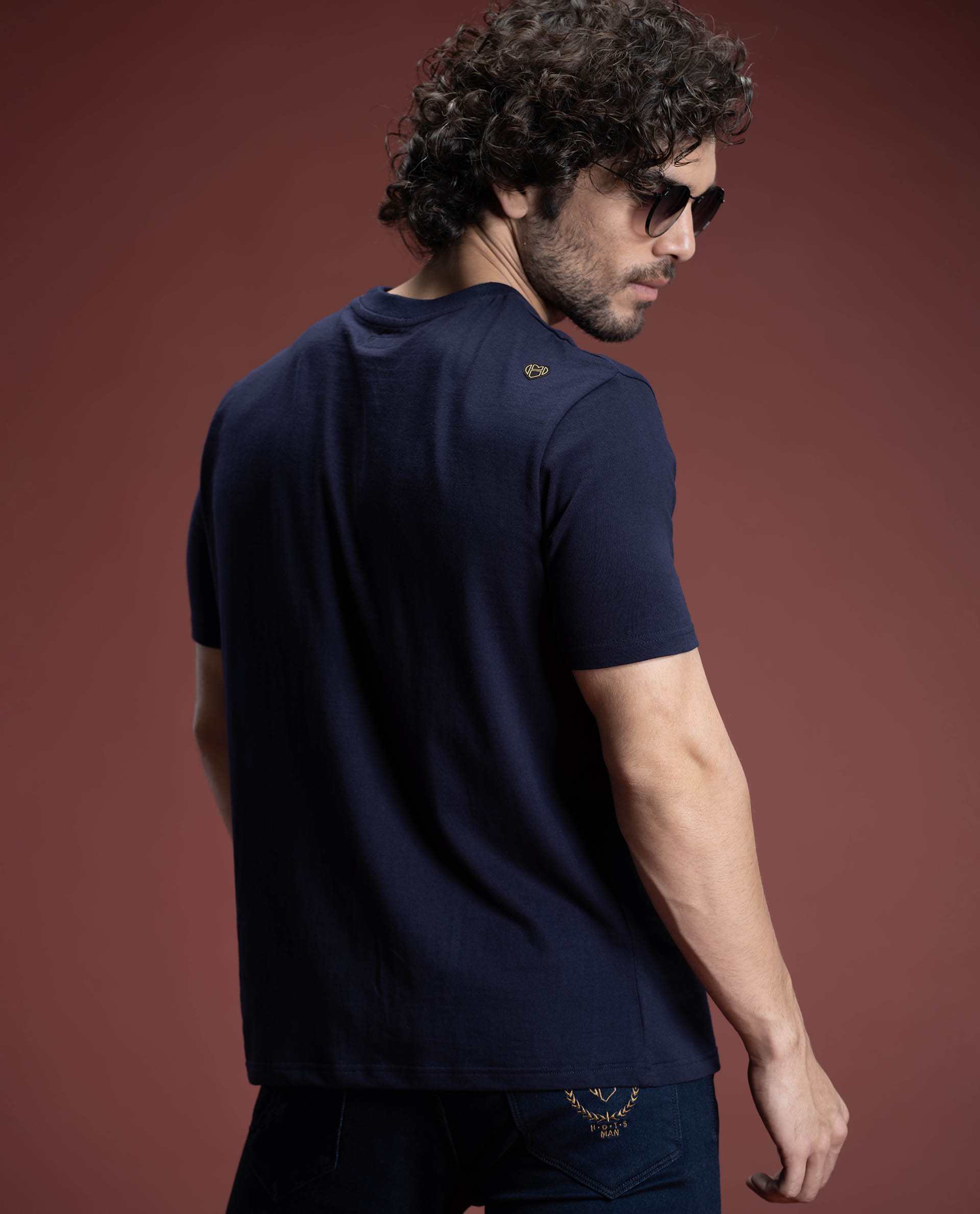 CUORE - NAVY - GRAPHIC PRINT T-SHIRT