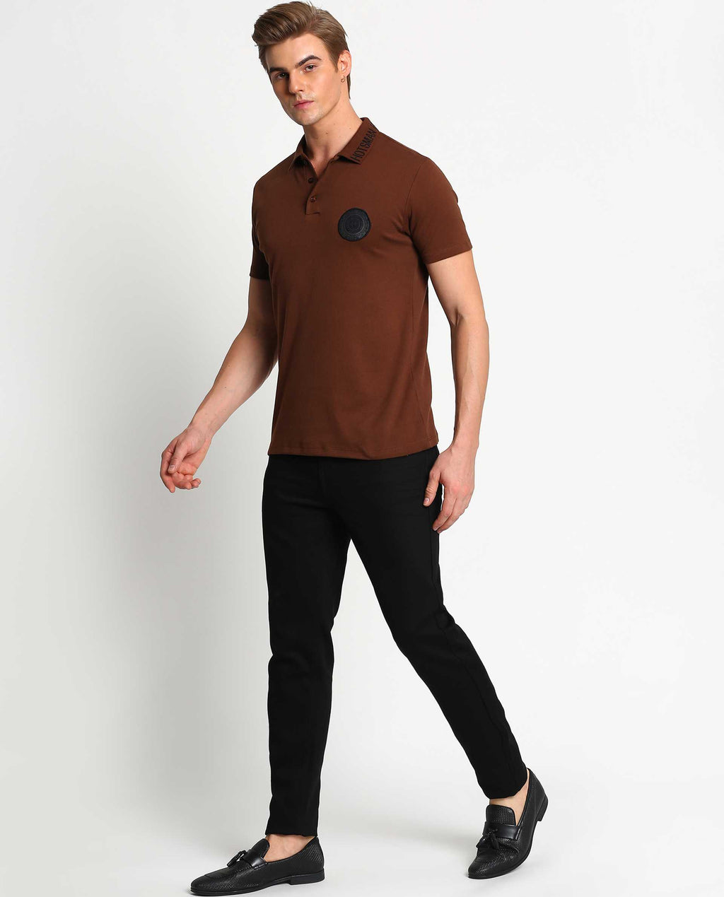 SYNC - BROWN - EMBELLISHED LUXURY POLO