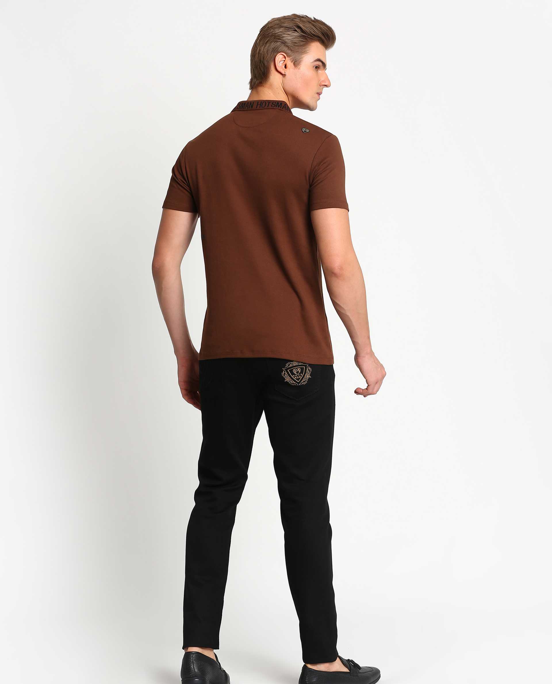 SYNC - BROWN - EMBELLISHED LUXURY POLO