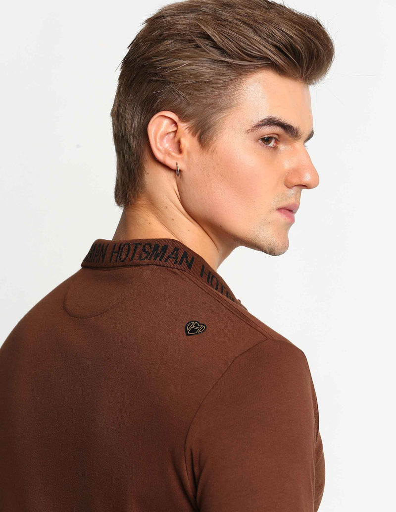 SYNC - BROWN - EMBELLISHED LUXURY POLO