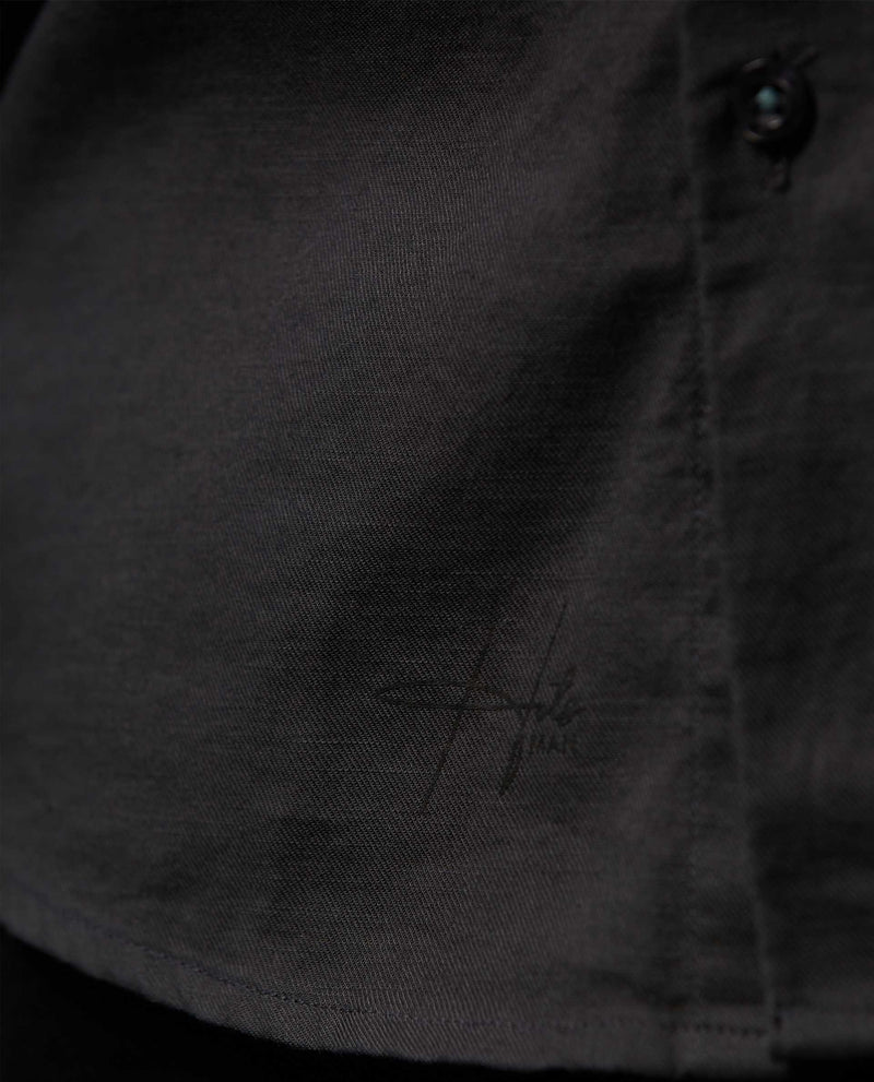 LEGACY - GREY - LUXURY WOVEN BADGE SHIRT