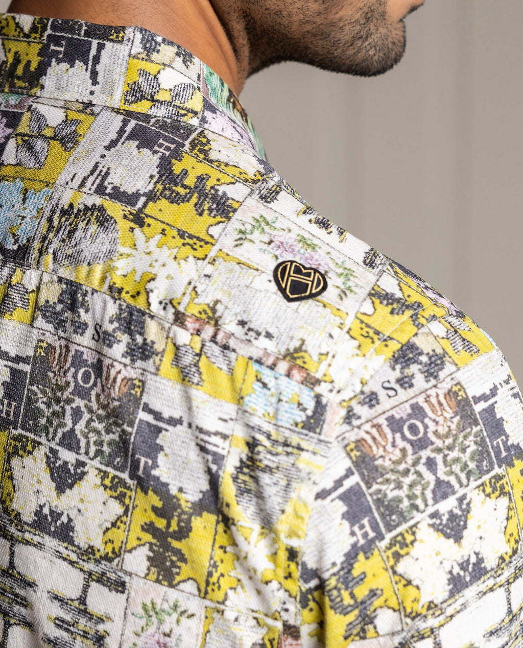 TIMELESS - BEIGE - RESORT COLLAR - DIGITAL PRINT PARTY WEAR SHIRT