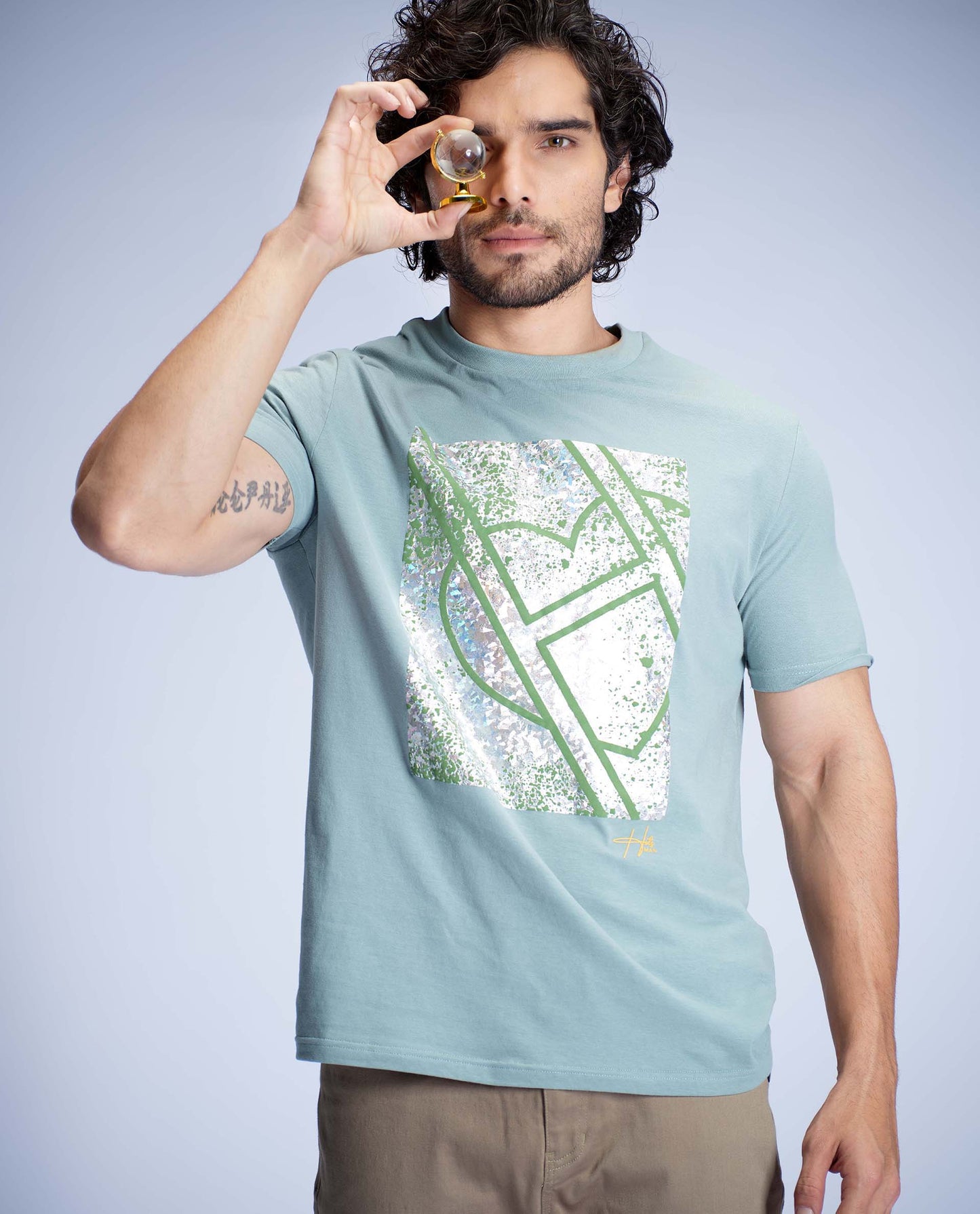 LOCA - AQUA - GRAPHIC PRINT T-SHIRT