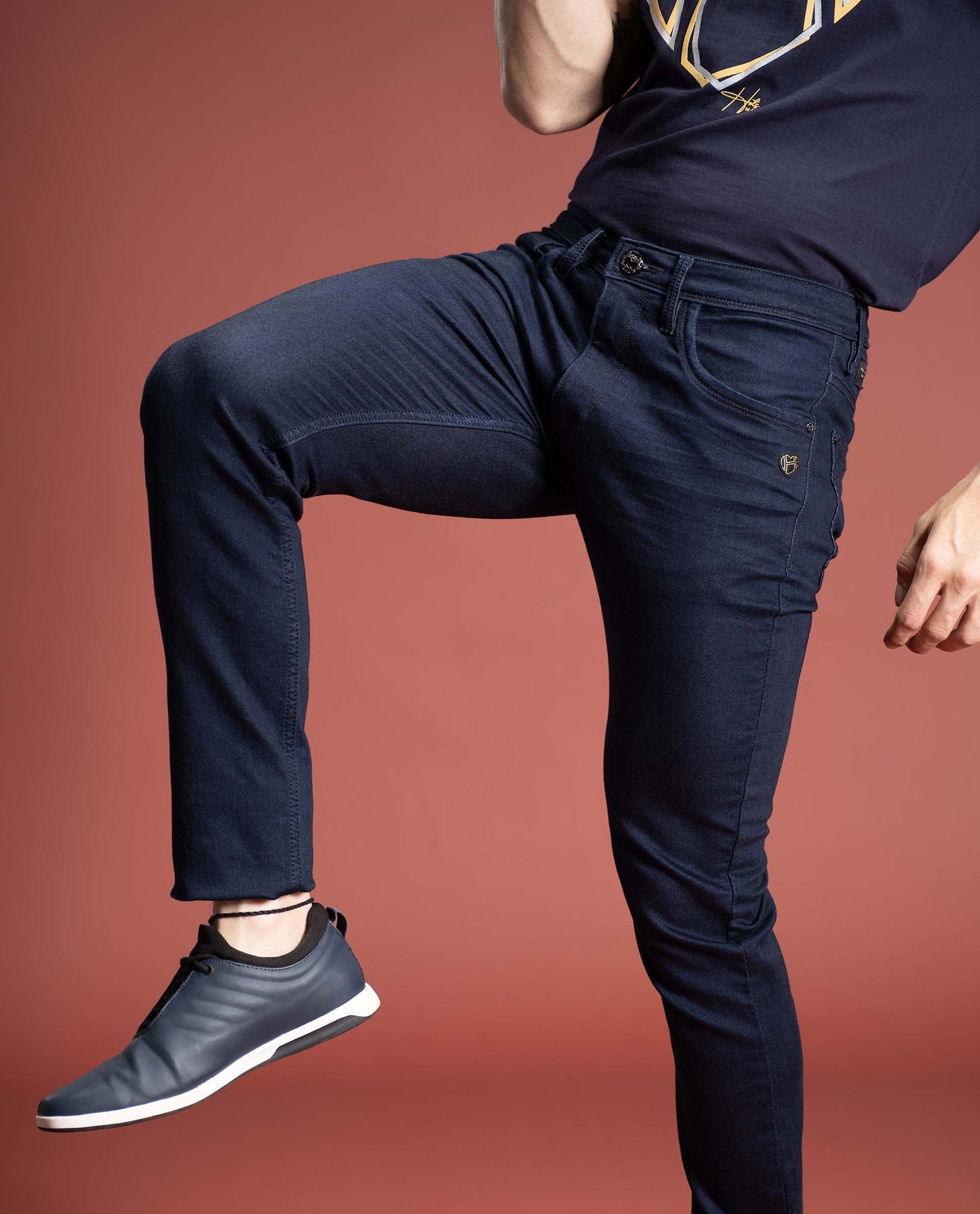 RICARDO - DARK BLUE - 5 POCKET RAW DENIM