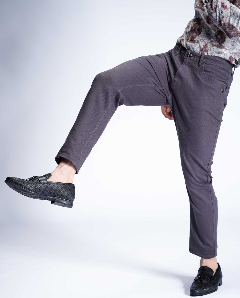 RADIATE - DARK GRAY - 5 POCKET TEXTURED CHINO