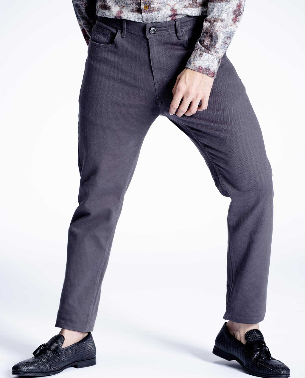 RADIATE - DARK GRAY - 5 POCKET TEXTURED CHINO