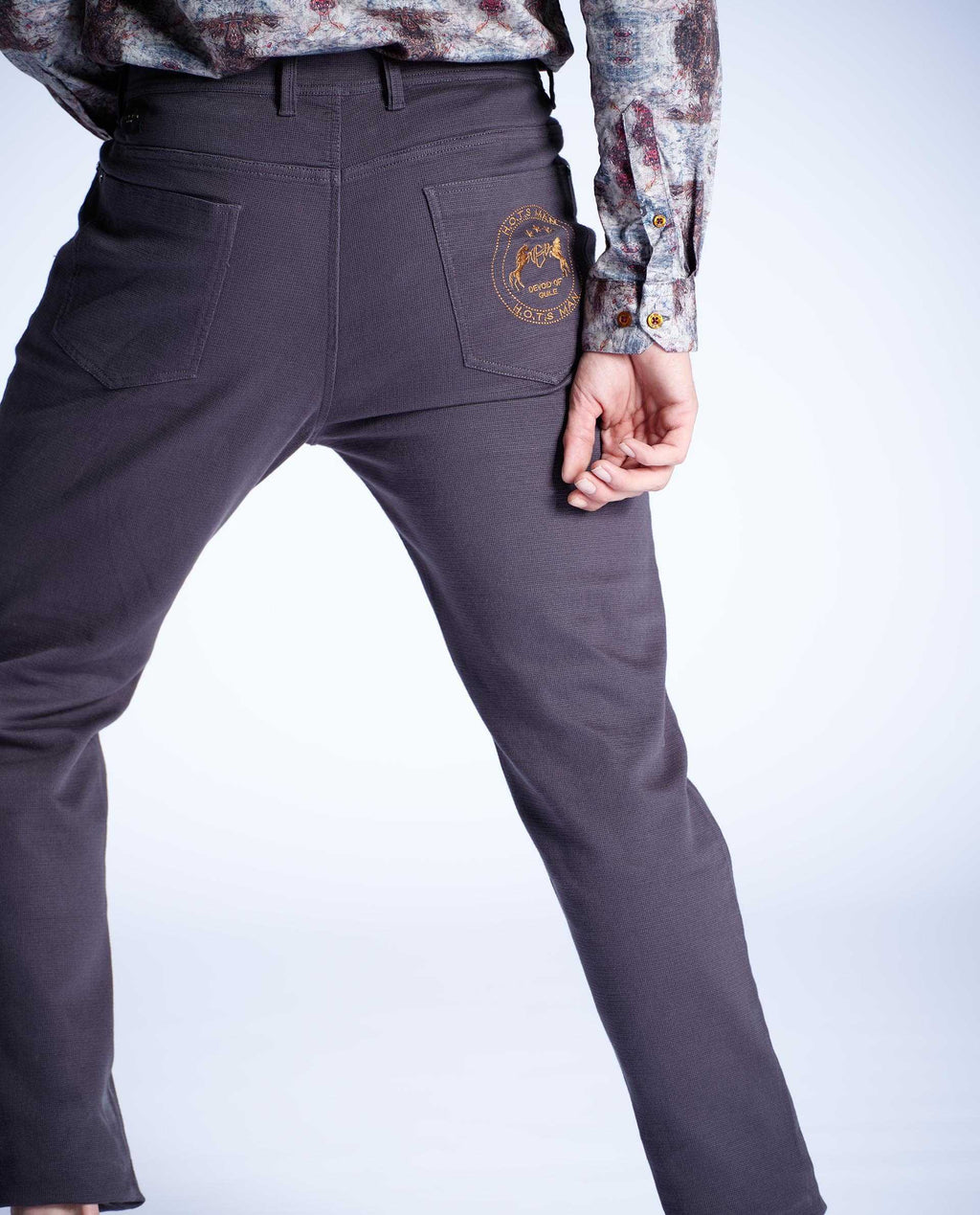 RADIATE - DARK GRAY - 5 POCKET TEXTURED CHINO