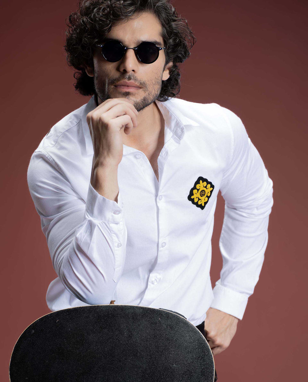 LUCA - WHITE - EMBELLISHED SHIRT