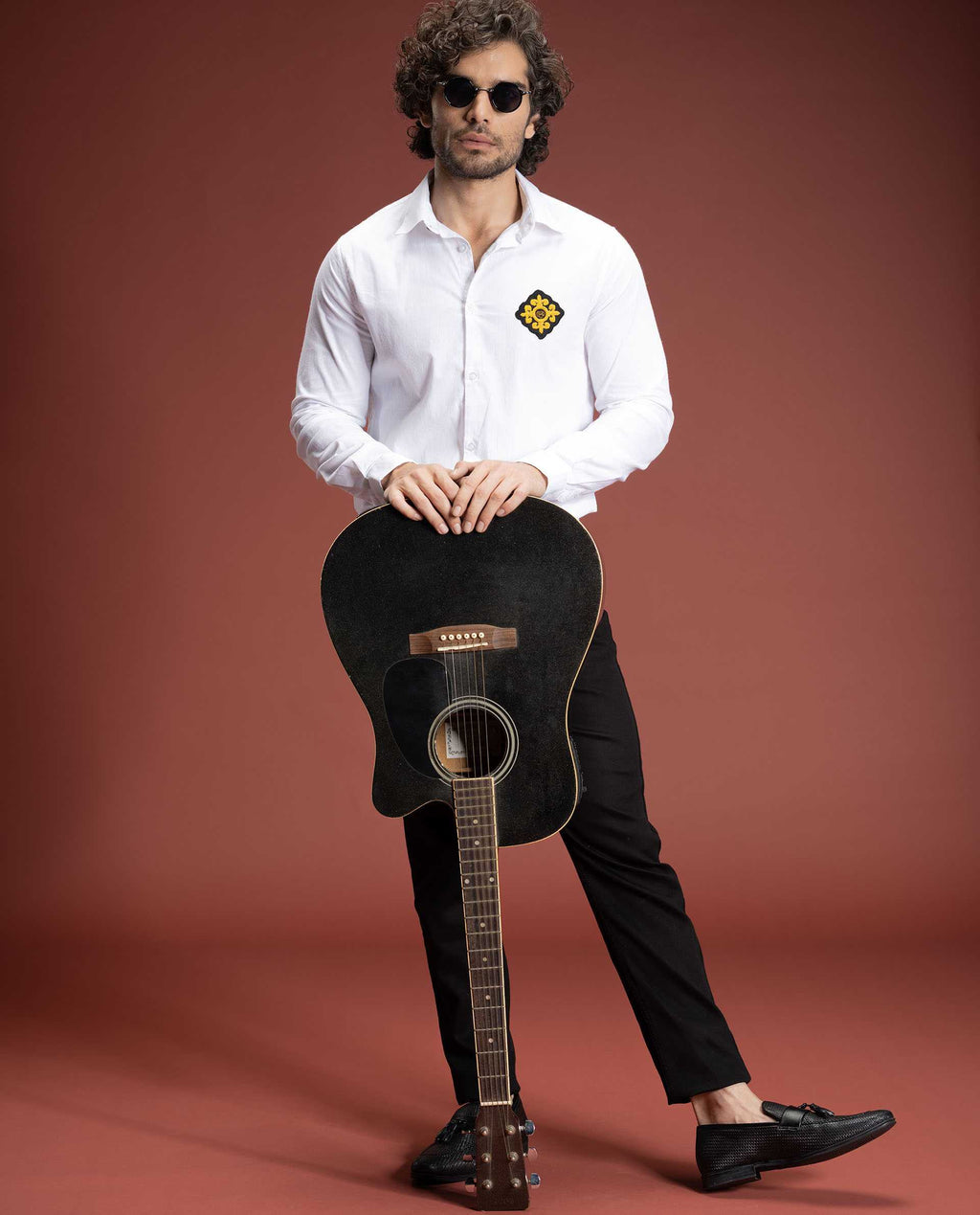 LUCA - WHITE - EMBELLISHED SHIRT