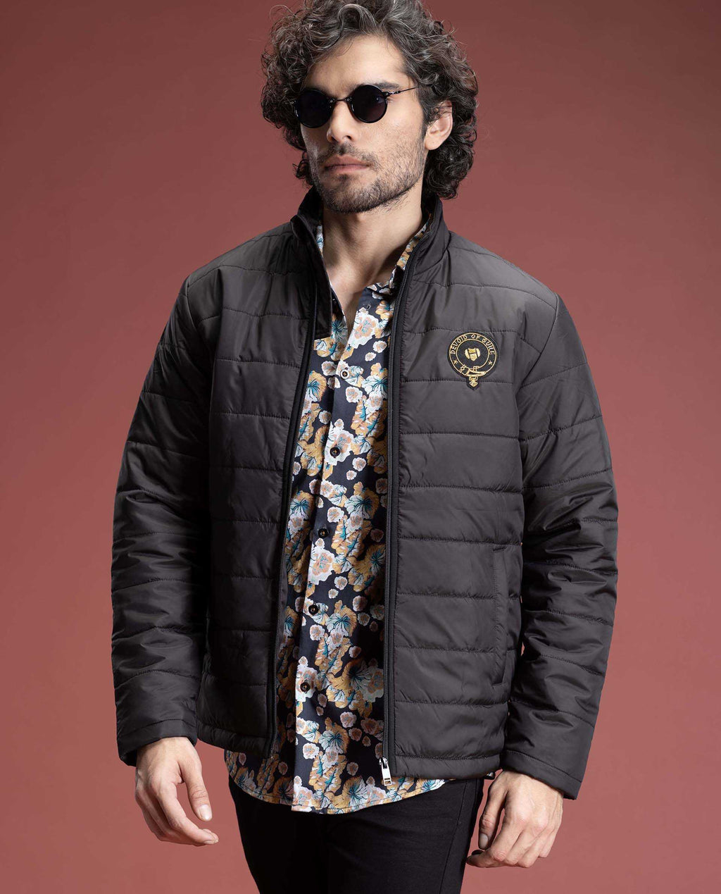 KING - BLACK - EMBELLISHED PUFFER JACKET