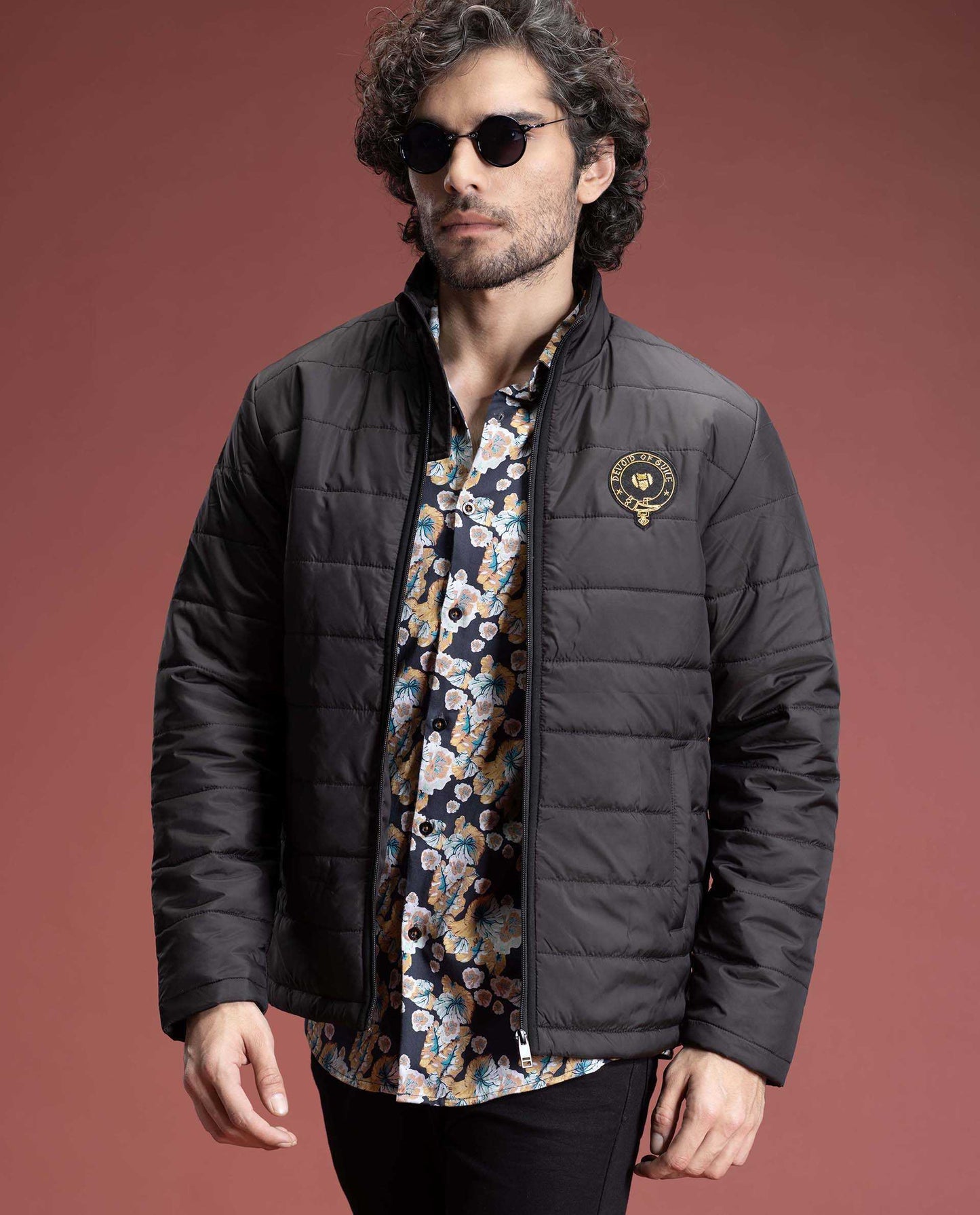 KING - BLACK - EMBELLISHED PUFFER JACKET
