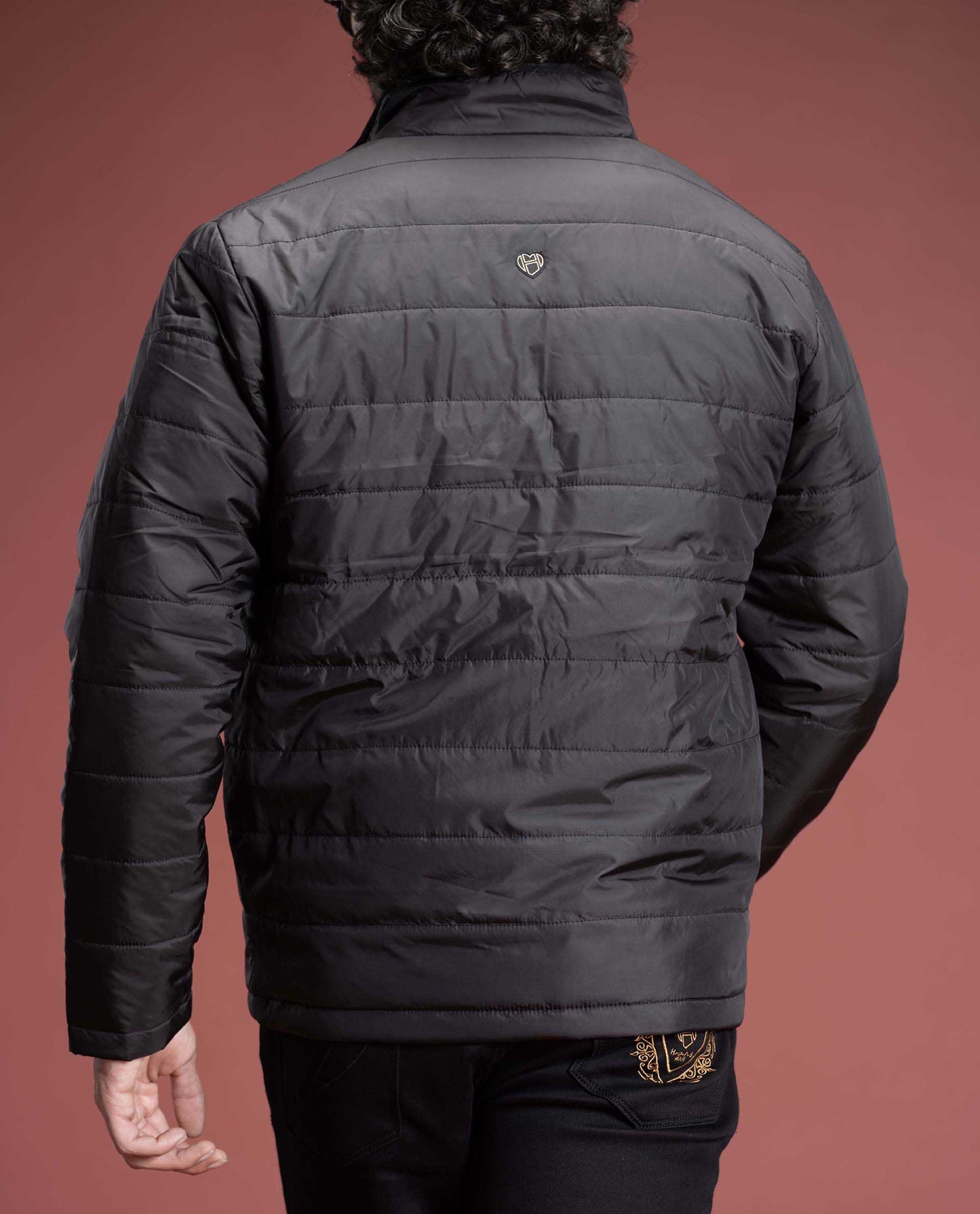 KING - BLACK - EMBELLISHED PUFFER JACKET