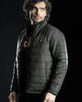 KING - OLIVE - EMBELLISHED PUFFER JACKET